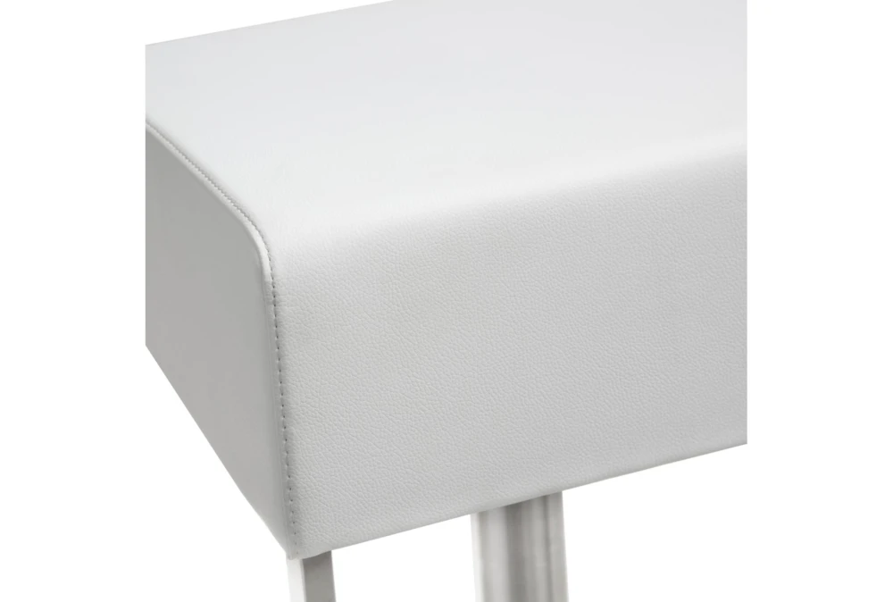 Elle White Stainless Adjustable Swivel Barstool 9 Elle White Stainless Adjustable Swivel Barstool - Image 7