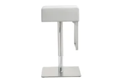 Elle White Stainless Adjustable Swivel Barstool 14 Elle White Stainless Adjustable Swivel Barstool -Furniture Store 304730 white fabric bar stool side 14