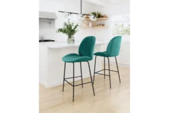 Green Scooped Counter Stool -Furniture Store 304846 metal room 86