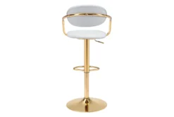 Guss White & Gold Adjustable Swivel Bar Stool 15 Guss White & Gold Adjustable Swivel Bar Stool -Furniture Store 304862 metal detail 46