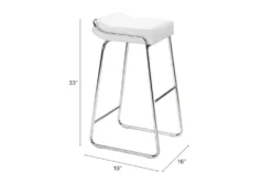 Edge White Backless Barstool Set Of 2 -Furniture Store 304881 metal detail 47