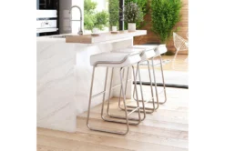 Edge White Backless Barstool Set Of 2 -Furniture Store 304881 metal room 85