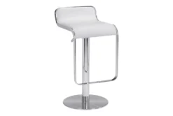 Equinox White Adjustable Barstool