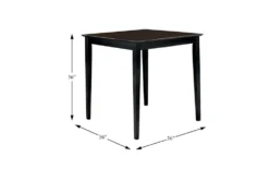 Marcel Black 36" Counter Set For 4 10 Marcel Black 36" Counter Set For 4 -Furniture Store 304897 black wood counter height set detail 45 1