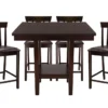 Sedley Espresso 40" Counter Set For 4 -Furniture Store 304898 wood signature 01