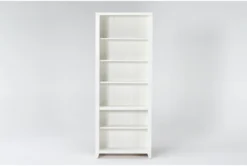 Westlawn White 84" Bookcase -Furniture Store 304935 white wood bookcase front 02