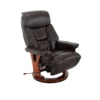 Nigel Brown Faux Leather Swivel Recliner With Adjustable Headrest -Furniture Store 304967 brown polyurethane recliner signature 01