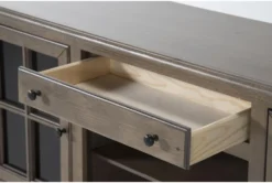 Preston II 3 Piece 70" Entertainment Center -Furniture Store 305215 beige wood media wallentertainment center detail 46