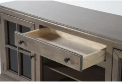 Preston II 70" Tv Stand -Furniture Store 305219 beige wood media console detail 44