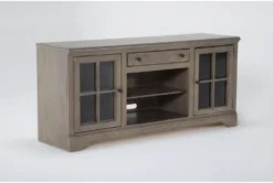 Preston II 70" Tv Stand -Furniture Store 305219 beige wood media console side 18