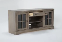 Preston II 70" Tv Stand -Furniture Store 305219 beige wood media console side 19