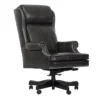 Richland Black Leather Desk Chair -Furniture Store 305252 grey leather office chair signature 01