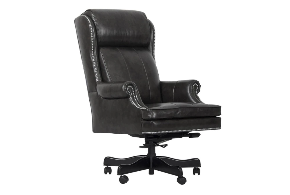 Richland Black Leather Desk Chair 3 Richland Black Leather Desk Chair