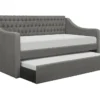 Filmore Twin Upholstered Daybed With Trundle 1 Filmore Twin Upholstered Daybed With Trundle -Furniture Store 305476 grey fabric daybed signature 01