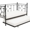 Juliette Twin Metal Daybed With Trundle -Furniture Store 305503 black metal daybed signature 01