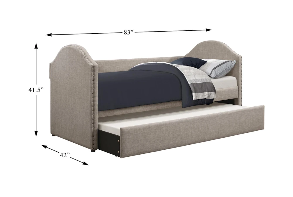 Grayson Twin Upholstered Daybed With Trundle 5 Grayson Twin Upholstered Daybed With Trundle - Image 3