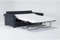 Athos Midnight Blue 86" Queen Sleeper Sofa With Reversible Chaise 12 Athos Midnight Blue 86" Queen Sleeper Sofa With Reversible Chaise -Furniture Store 305930 blue fabric reversible sofa chaise side 19