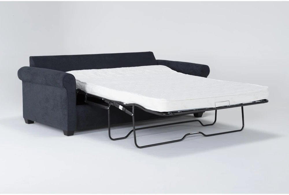 Athos Midnight Blue 86" Queen Sleeper Sofa With Reversible Chaise 5 Athos Midnight Blue 86" Queen Sleeper Sofa With Reversible Chaise - Image 3