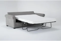 Athos Vintage 86" Queen Sleeper Sofa With Reversible Chaise -Furniture Store 305942 grey fabric reversible sofa chaise side 19