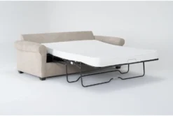 Athos Cream 77" Full Sleeper Sofa -Furniture Store 305952 beige fabric sleeper side 19