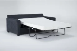 Aramis Midnight Blue 75" Full Sleeper Sofa 11 Aramis Midnight Blue 75" Full Sleeper Sofa -Furniture Store 305964 blue fabric sleeper side 19