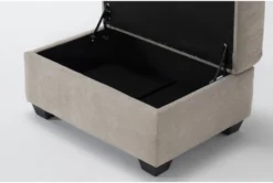 Cream Storage Ottoman -Furniture Store 305987 beige fabric ottoman detail 44