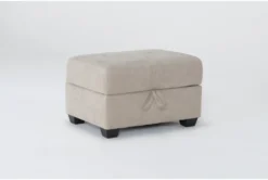 Cream Storage Ottoman -Furniture Store 305987 beige fabric ottoman side 18