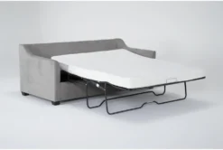 Porthos Vintage 80" Queen Sleeper Sofa With Reversible Chaise -Furniture Store 306002 grey fabric reversible sofa chaise side 19