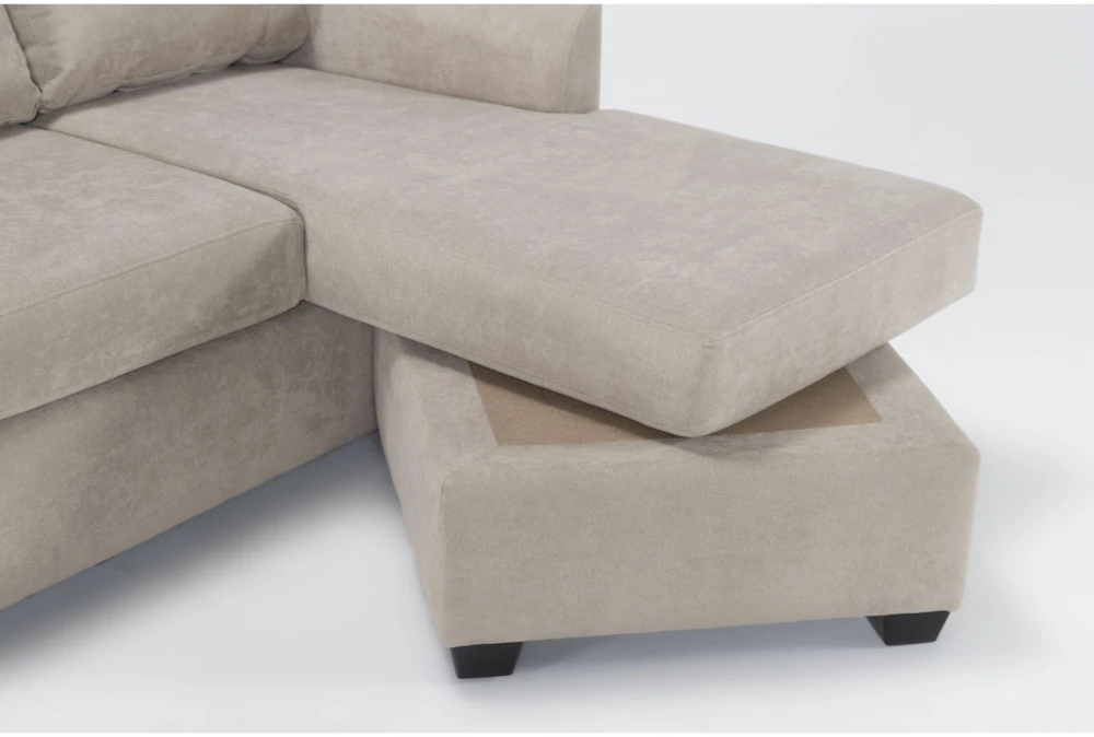 Porthos Cream 80" Queen Sleeper Sofa With Reversible Chaise 7 Porthos Cream 80" Queen Sleeper Sofa With Reversible Chaise - Image 5