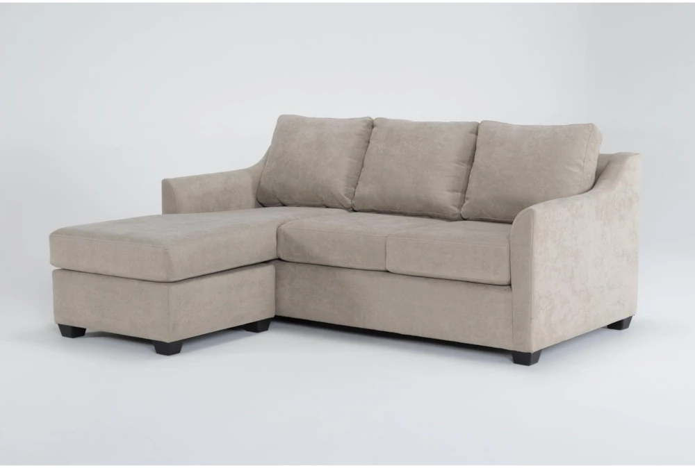 Porthos Cream 80" Queen Sleeper Sofa With Reversible Chaise 4 Porthos Cream 80" Queen Sleeper Sofa With Reversible Chaise - Image 2