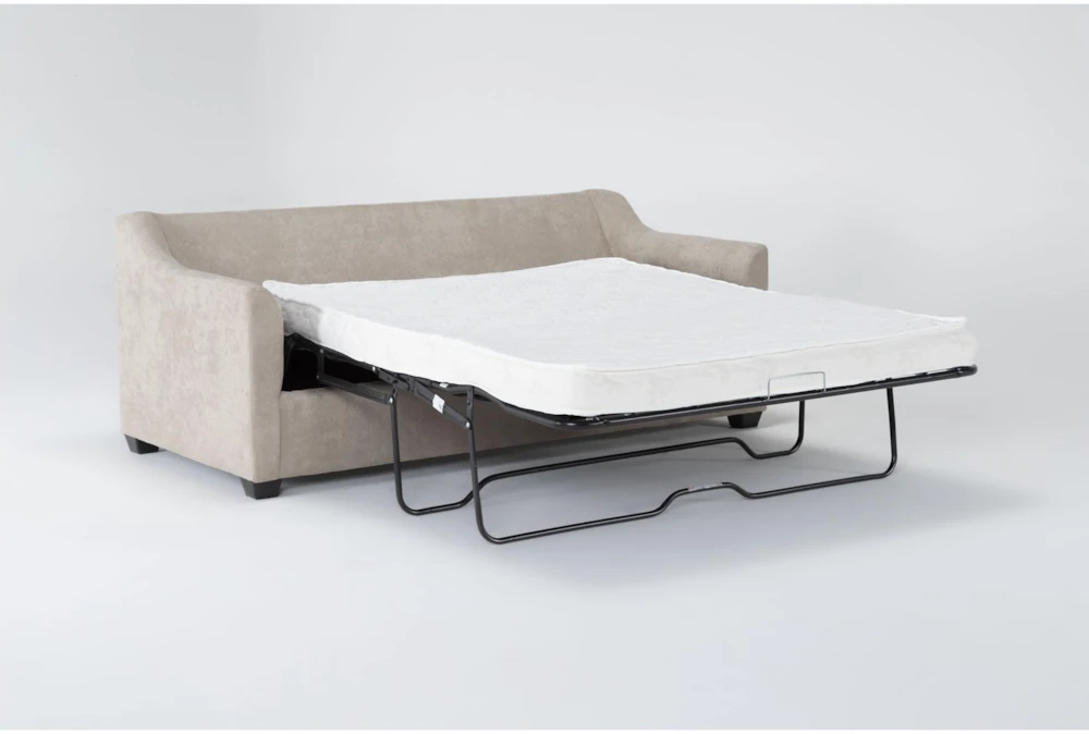 Porthos Cream 80" Queen Sleeper Sofa With Reversible Chaise 5 Porthos Cream 80" Queen Sleeper Sofa With Reversible Chaise - Image 3