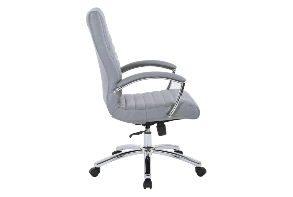 Burlingame Gray Executive Mid-Back Faux Leather Office Chair 4 Burlingame Gray Executive Mid-Back Faux Leather Office Chair - Image 2