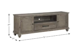 Andresen Grey 72" Tv Stand -Furniture Store 306163 brown wood media console detail 45
