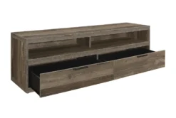 Hazel Dell 64" Tv Stand -Furniture Store 306173 brown wood media console detail 44