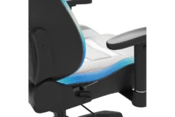 Alderton White & Gray Gaming Chair With Led Lighting -Furniture Store 306253 white multi media gaming chair detail 45