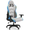 Alderton White & Gray Gaming Chair With Led Lighting -Furniture Store 306253 white multi media gaming chair signature 01