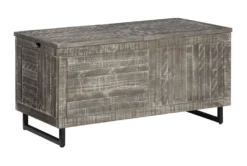 Colt Distressed Gray Storage Trunk -Furniture Store 306529 grey wood chest back 82