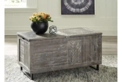 Colt Distressed Gray Storage Trunk -Furniture Store 306529 grey wood chest room 85