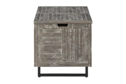 Colt Distressed Gray Storage Trunk -Furniture Store 306529 grey wood chest side 14