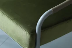 Green Velvet + Grey Metal Frame Accent Chair -Furniture Store 307054 green velvet accent chair detail 44