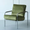 Green Velvet + Grey Metal Frame Accent Chair -Furniture Store 307054 green velvet accent chair signature 01