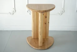 Natural Reclaimed Pine Accent Table -Furniture Store 307297 natural reclaimed wood accent table front 02