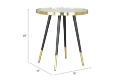 Black & Gold Mirror Top Side Table -Furniture Store 307432 detail 50