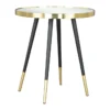 Black & Gold Mirror Top Side Table