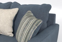 Elijah II 100" Sofa/Loveseat/Chair Set -Furniture Store 307439 blue fabric living room set detail 45