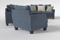 Elijah II 100" Sofa/Loveseat/Chair Set -Furniture Store 307439 blue fabric living room set side 20