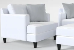 Edge Chenille Sofa/Loveseat/Chair/Ottoman Set -Furniture Store 307534 white fabric living room set detail 44