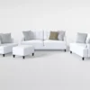Edge Chenille Sofa/Loveseat/Chair/Ottoman Set -Furniture Store 307534 white fabric living room set signature 01