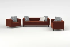 Tate IV Velvet Sofa/Loveseat/Chair Set