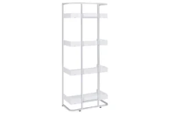 Eugene 4-Shelf Bookcase White High Gloss And Chrome 16 Eugene 4-Shelf Bookcase White High Gloss And Chrome -Furniture Store 307920 back 83